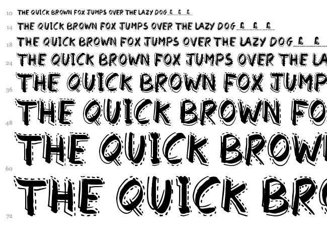 Find a Way font waterfall
